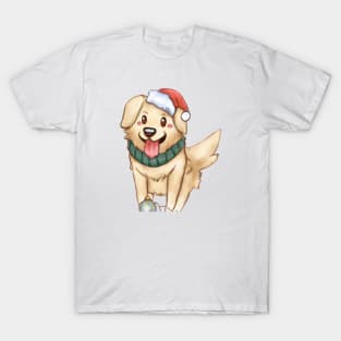 Cute Golden Retriever Drawing T-Shirt